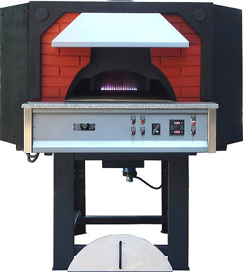 Forno pizza a gas metano base rotante