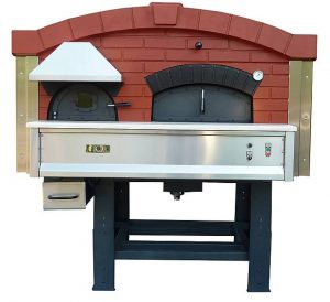 Forno pizza rotante a legna